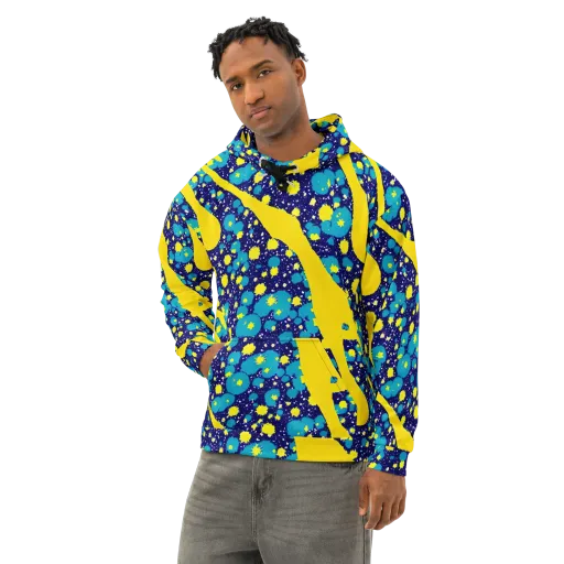 Starburst Splash on a Cotton Hoodie