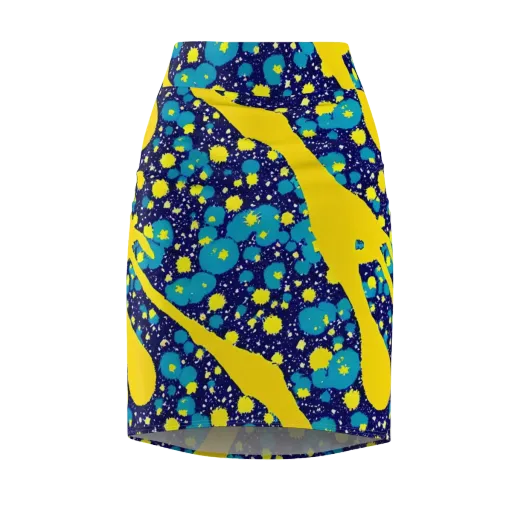Starburst Splash on a Pencil Skirt