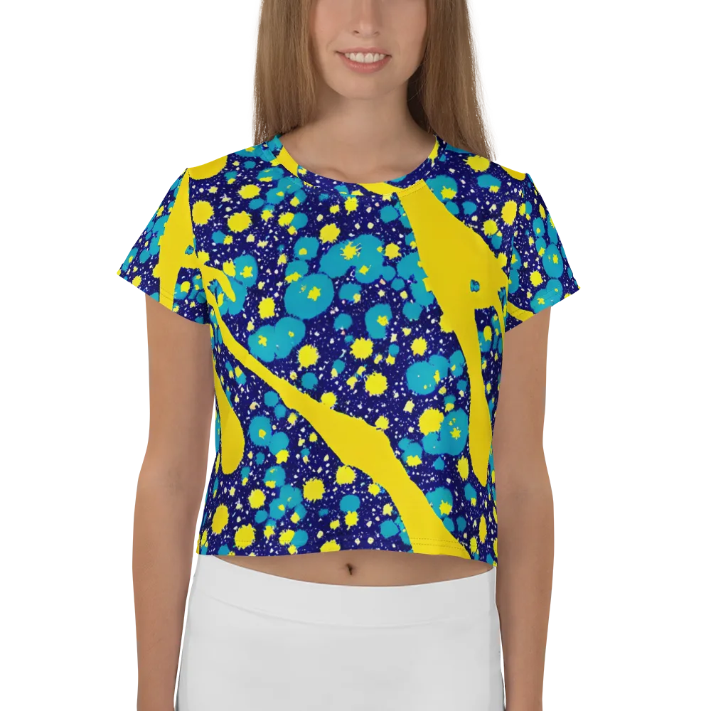 Starburst Splash on Crop Tee — Front