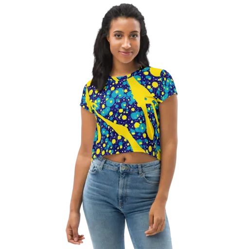 Starburst Splash on a Crop Tee
