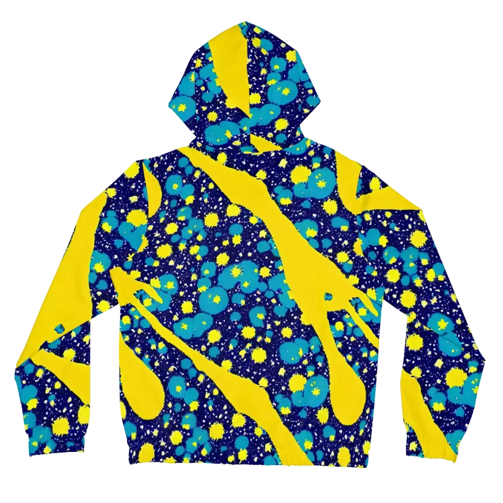 Starburst Splash on Women's Full-Zip Hoodie — Back