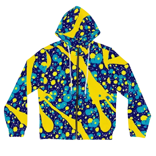 Starburst Splash on a Women's Full-Zip Hoodie