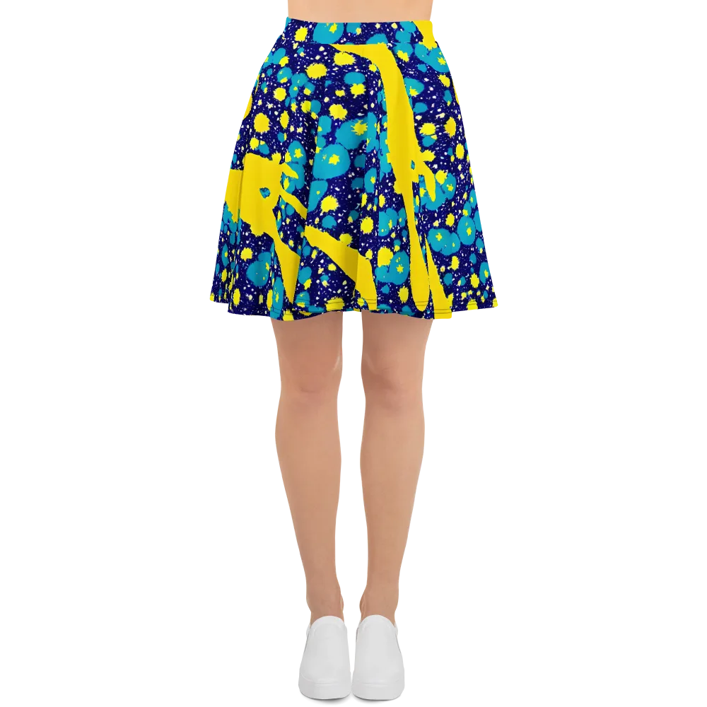 Starburst Splash on Skater Skirt — Front