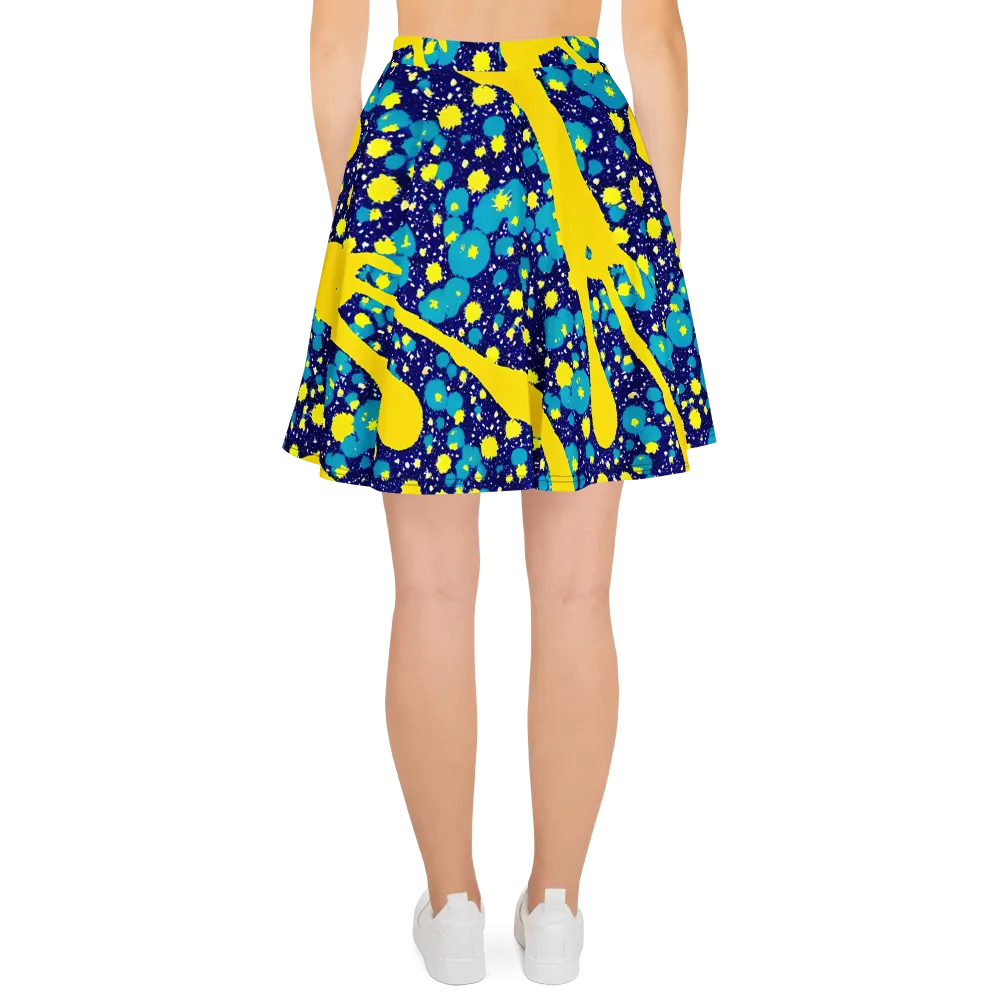 Starburst Splash on Skater Skirt — Back