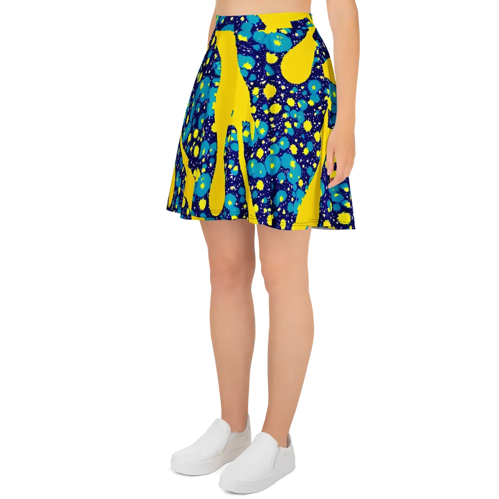 Starburst Splash on Skater Skirt — Left