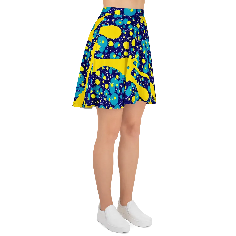Starburst Splash on Skater Skirt — Right