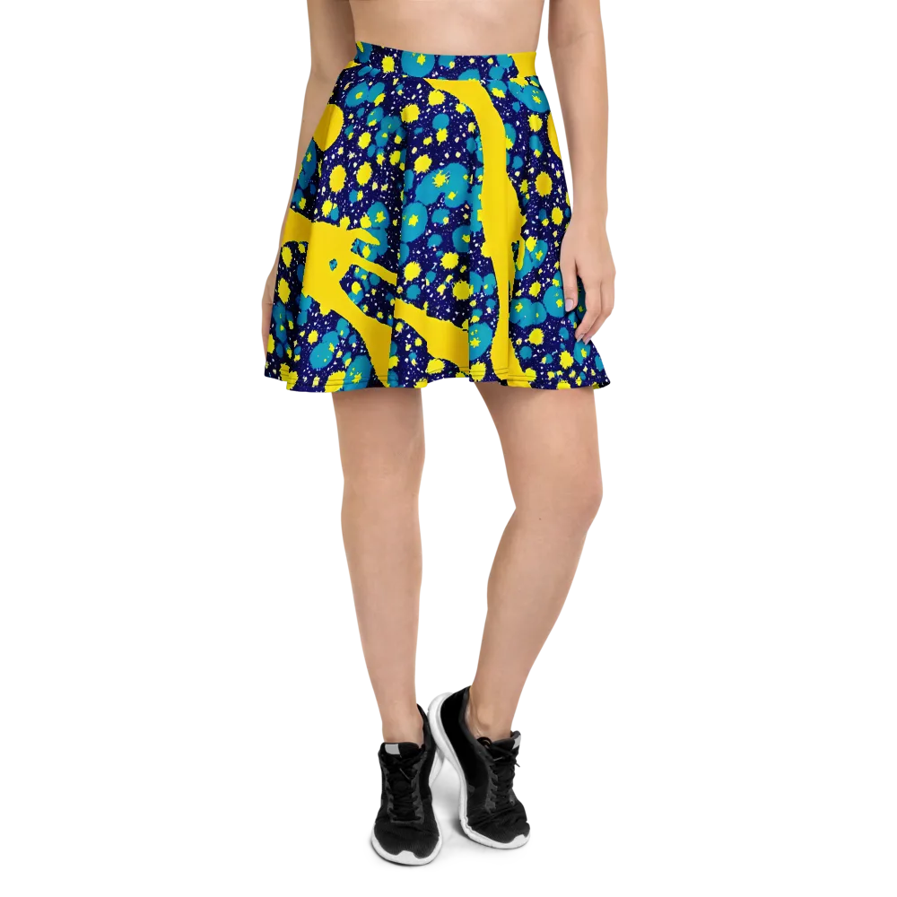 Starburst Splash on Skater Skirt — Front