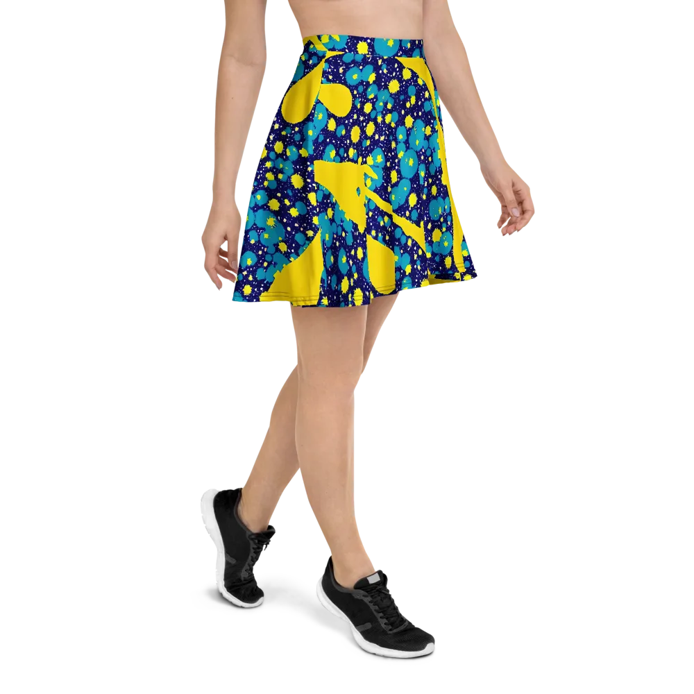 Starburst Splash on Skater Skirt — Right