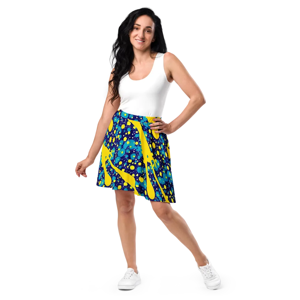 Starburst Splash on Skater Skirt — Front