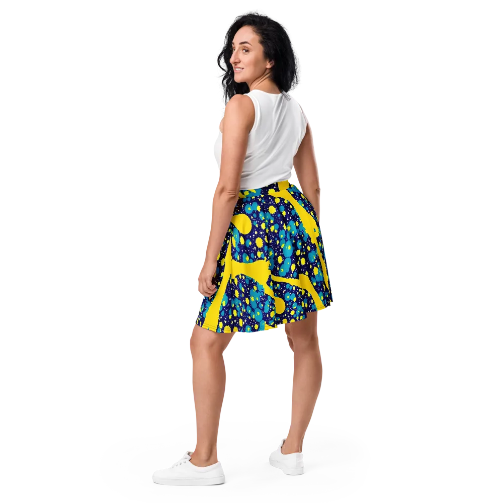 Starburst Splash on Skater Skirt — Back