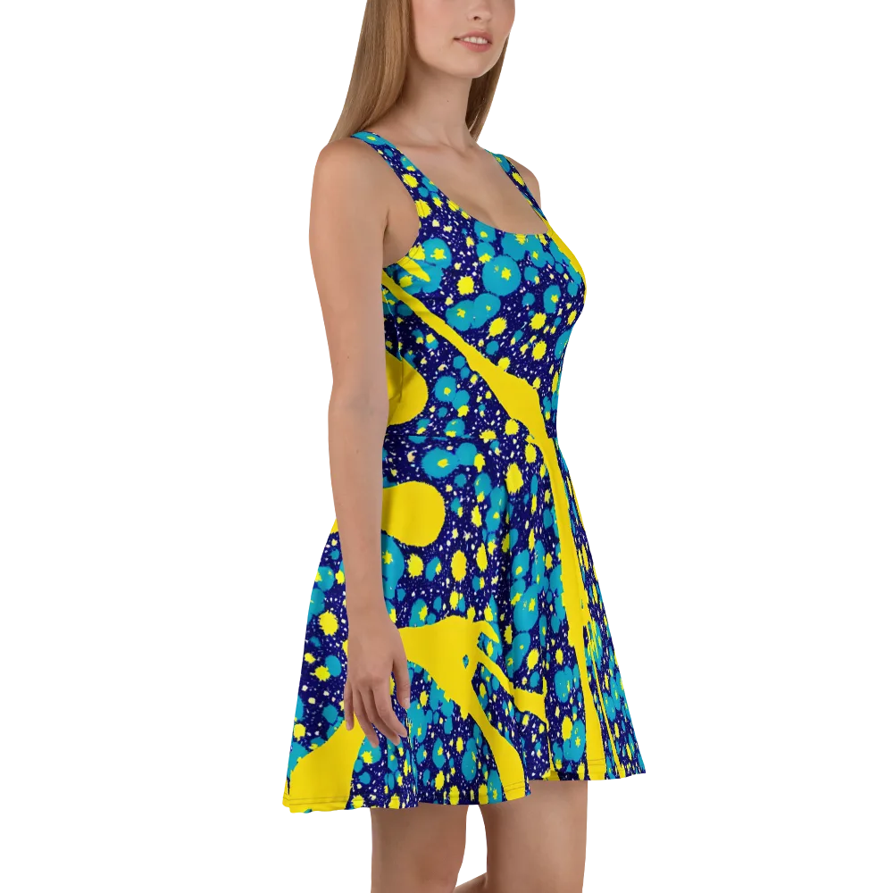 Starburst Splash on Skater Dress — Right