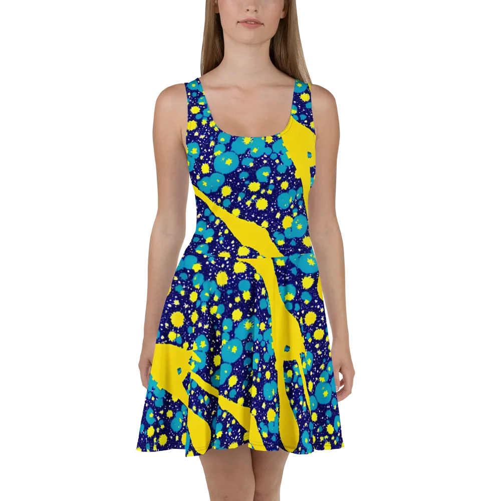 Starburst Splash on Skater Dress — Front