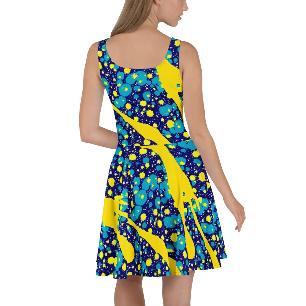 Starburst Splash on Skater Dress — Back