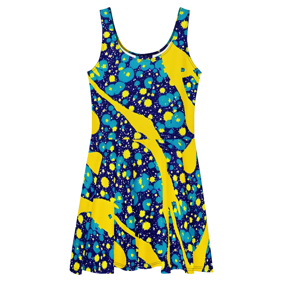 Starburst Splash on Skater Dress — Front