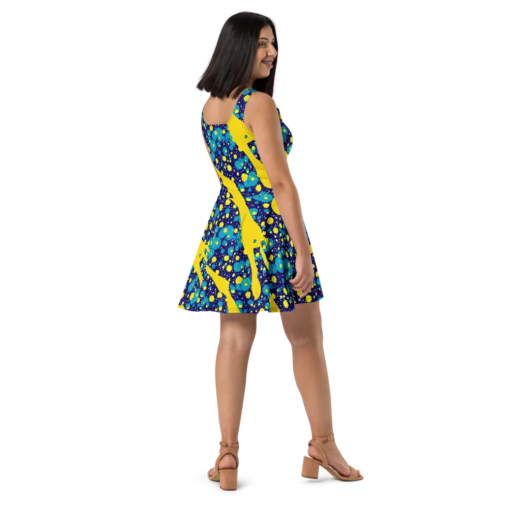 Starburst Splash on Skater Dress — Right