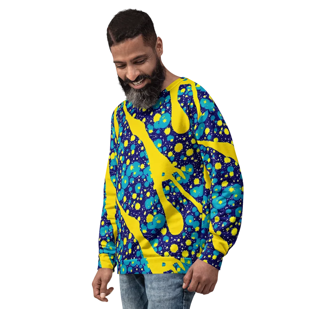 Starburst Splash on Sweatshirt — Left Front