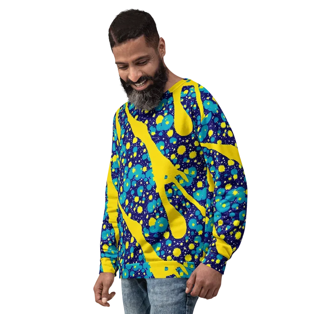 Starburst Splash on Sweatshirt — Left Front