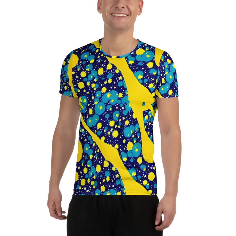 Starburst Splash on Men's Athletic T-Shirt — Front