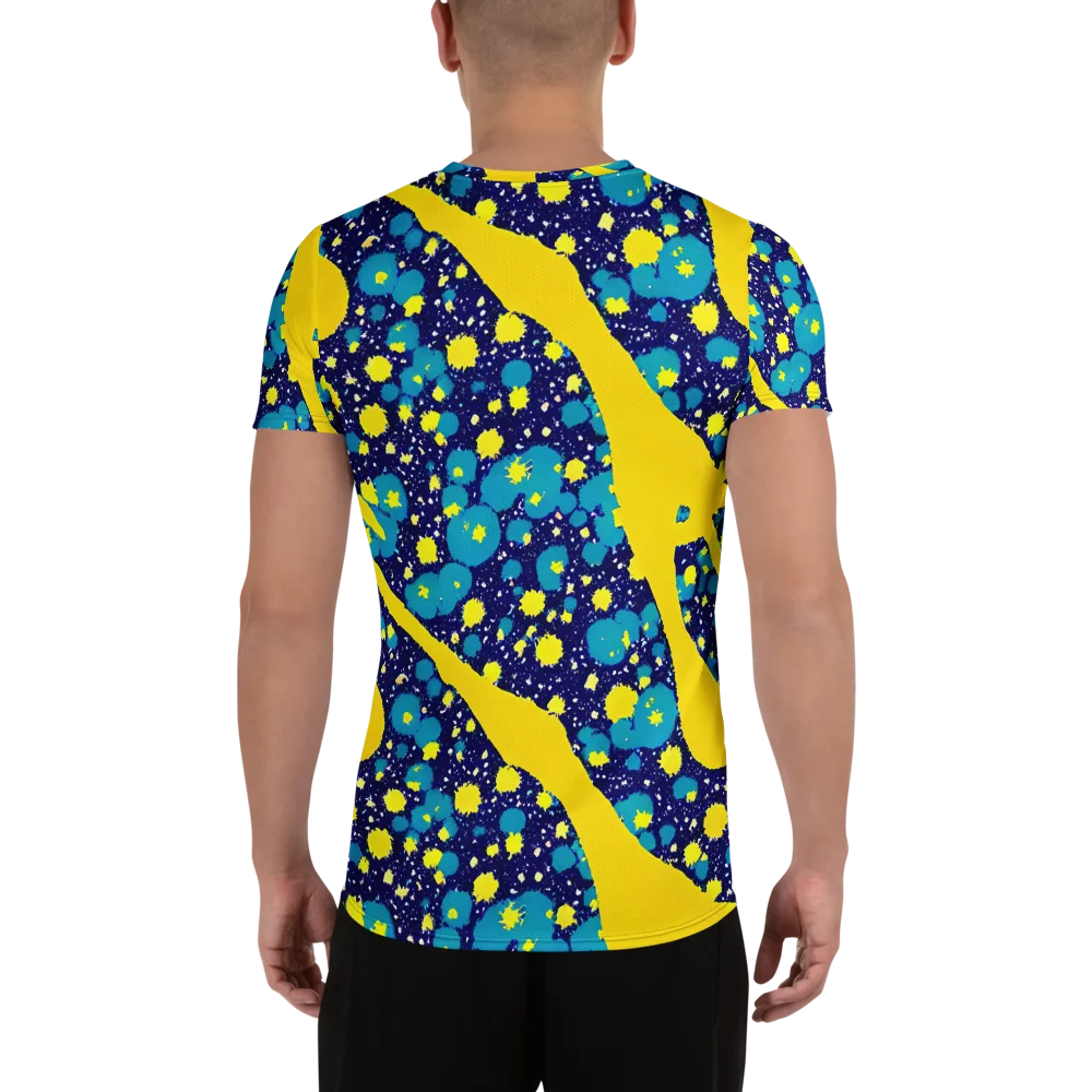 Starburst Splash on Men's Athletic T-Shirt — Back