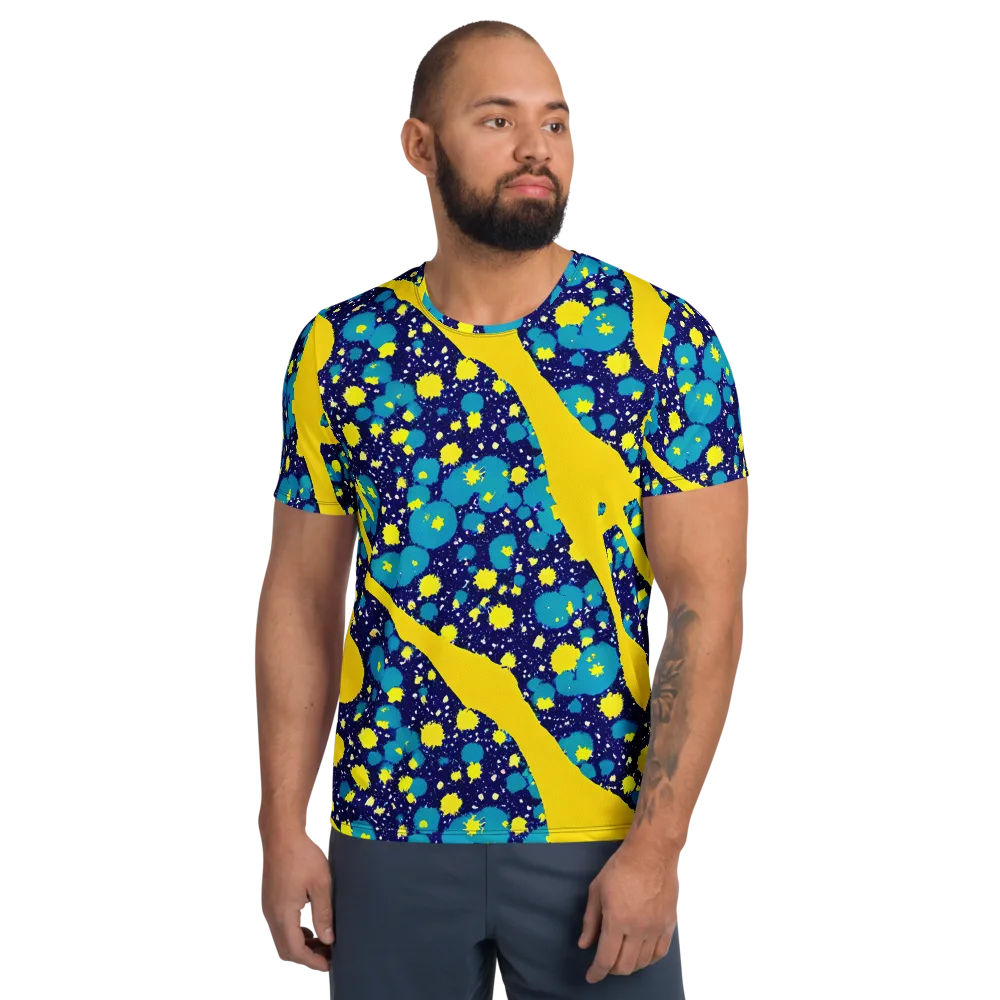 Starburst Splash on Men's Athletic T-Shirt — Front
