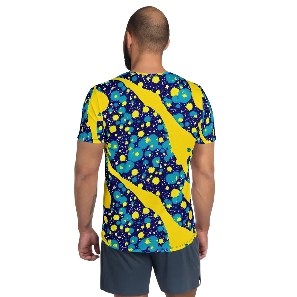 Starburst Splash on Men's Athletic T-Shirt — Back