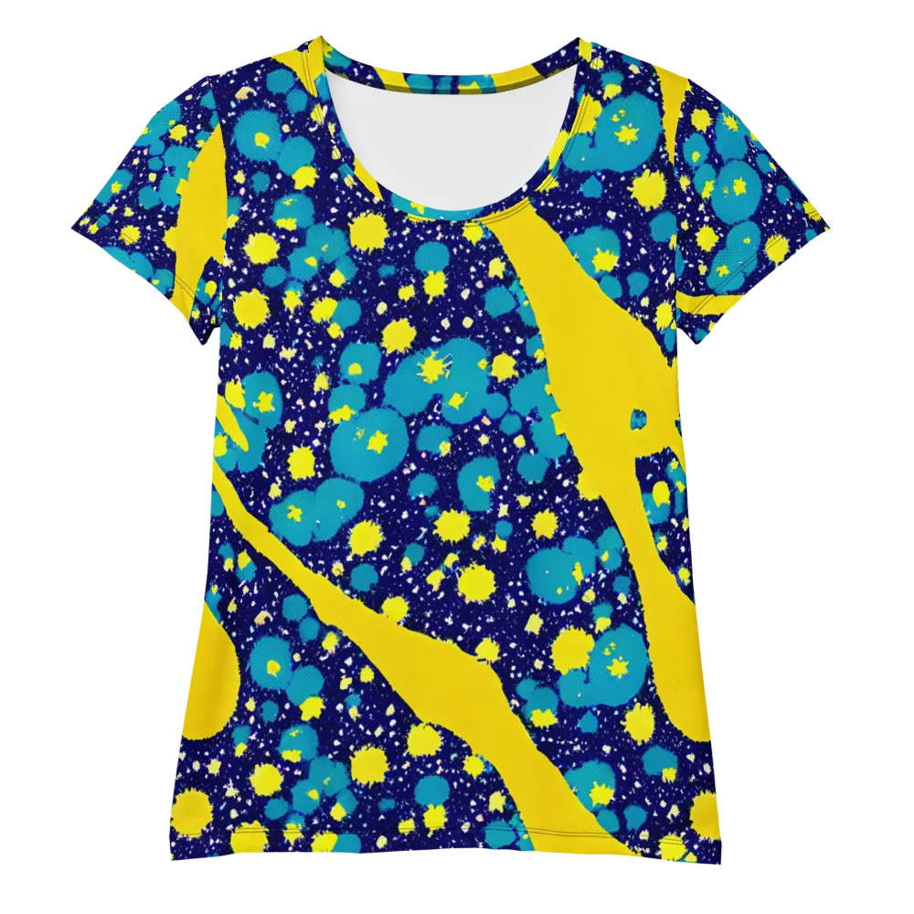Starburst Splash on Women's Athletic T-Shirt — Front