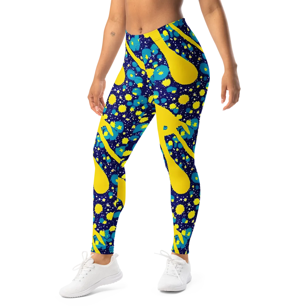 Starburst Splash on Leggings — Left Front