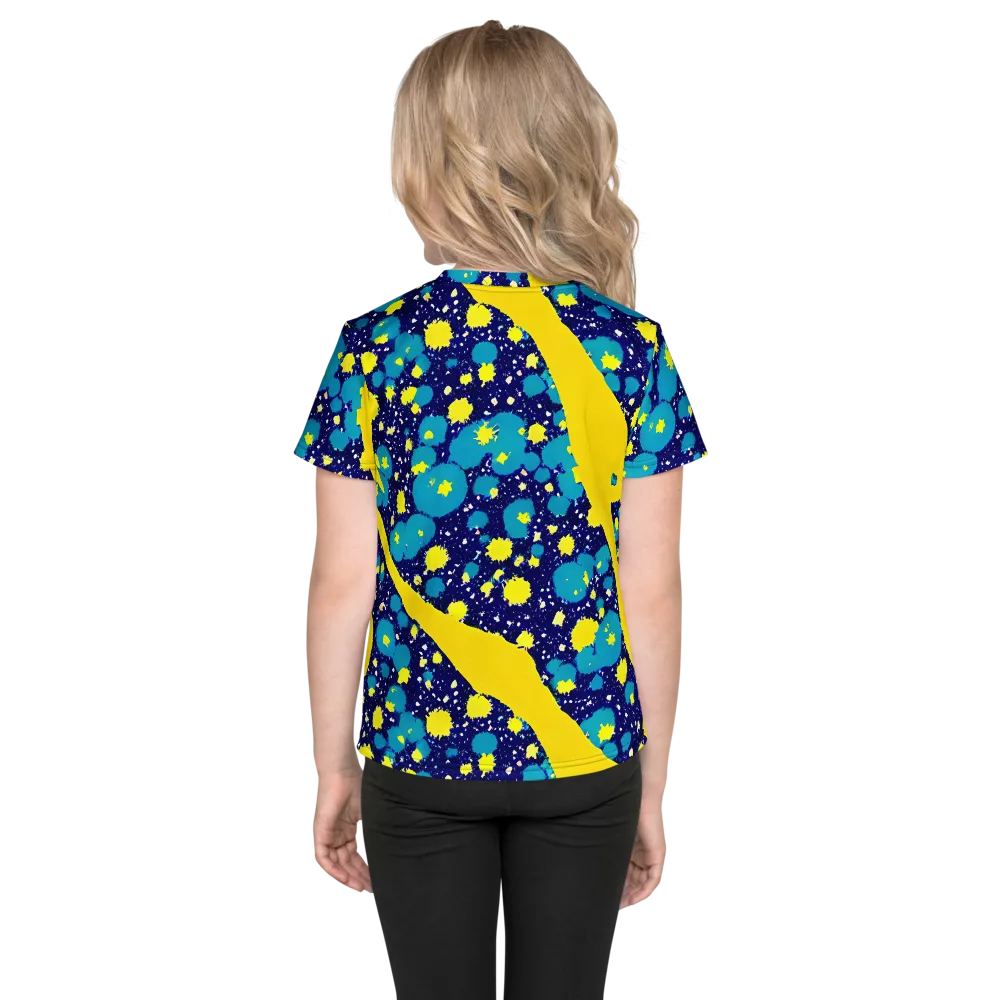 Starburst Splash on Kids Crew Neck T-Shirt — Back