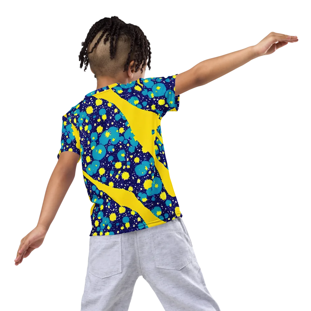 Starburst Splash on Kids Crew Neck T-Shirt — Back