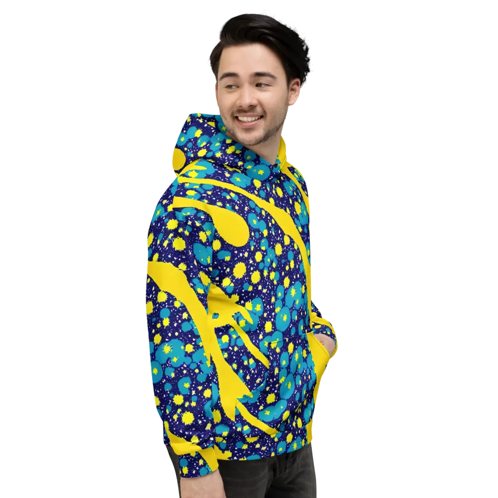 Starburst Splash on Hoodie — Right