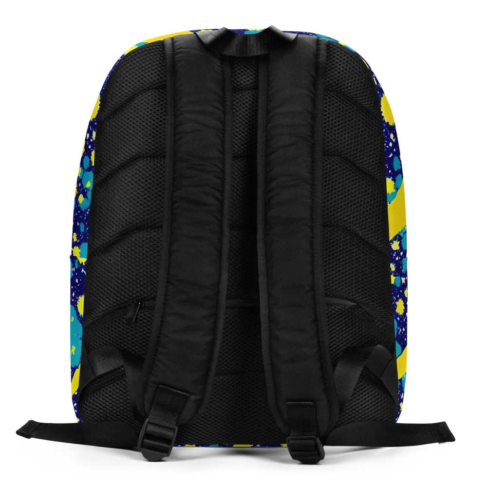 Starburst Splash on Minimalist Backpack — Back