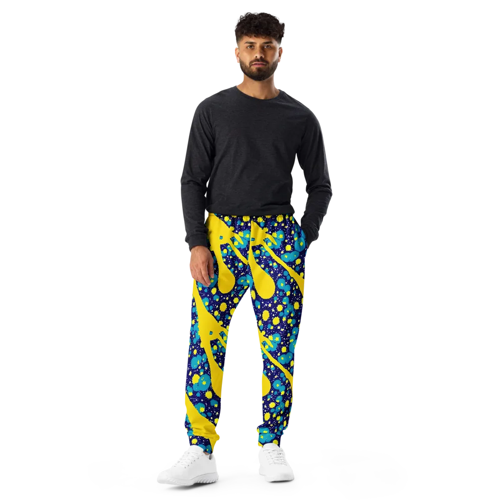 Starburst Splash on Men's Joggers — Front