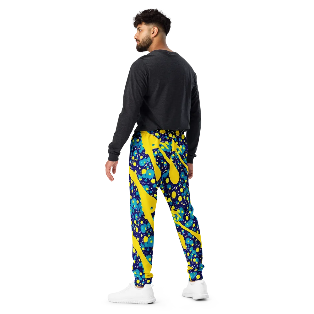 Starburst Splash on Men's Joggers — Back