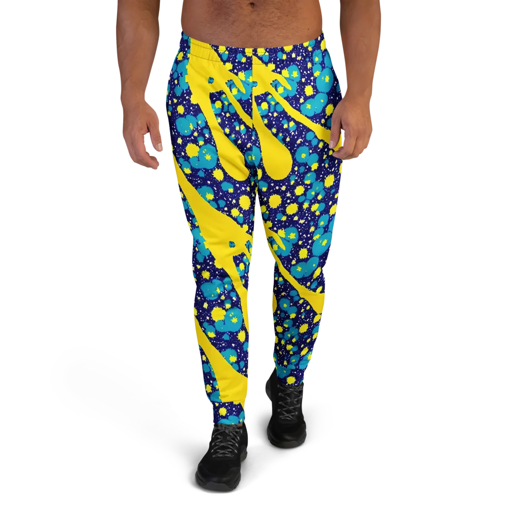 Starburst Splash on Men's Joggers — Front