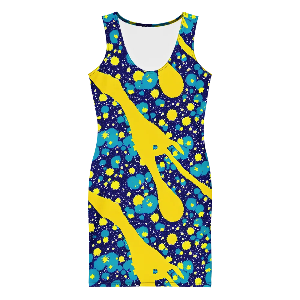 Starburst Splash on Bodycon Dress — Front