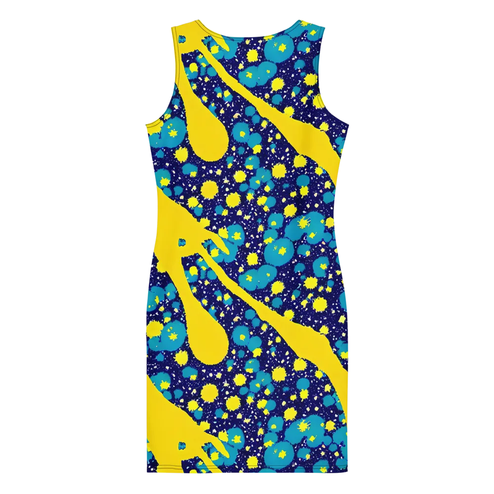 Starburst Splash on Bodycon Dress — Back