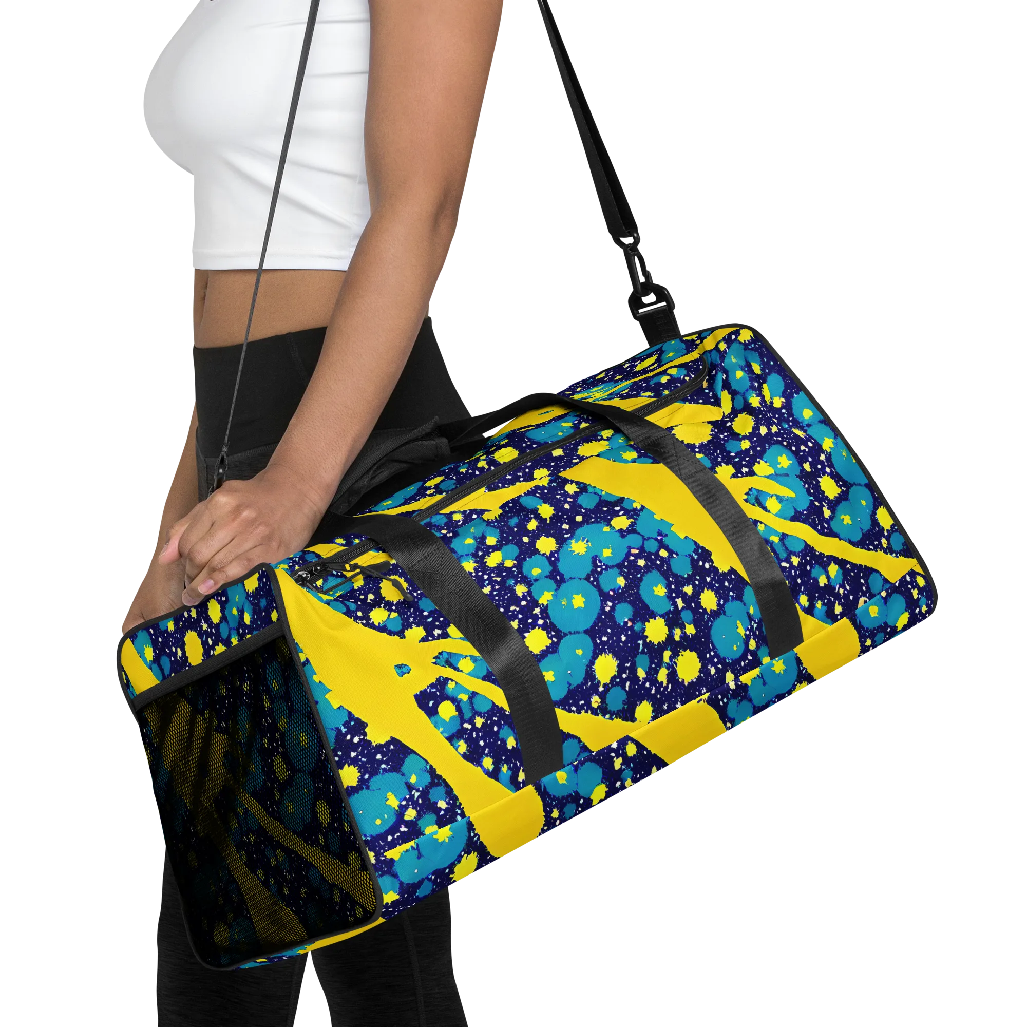 Starburst Splash on Duffle Bag — Front