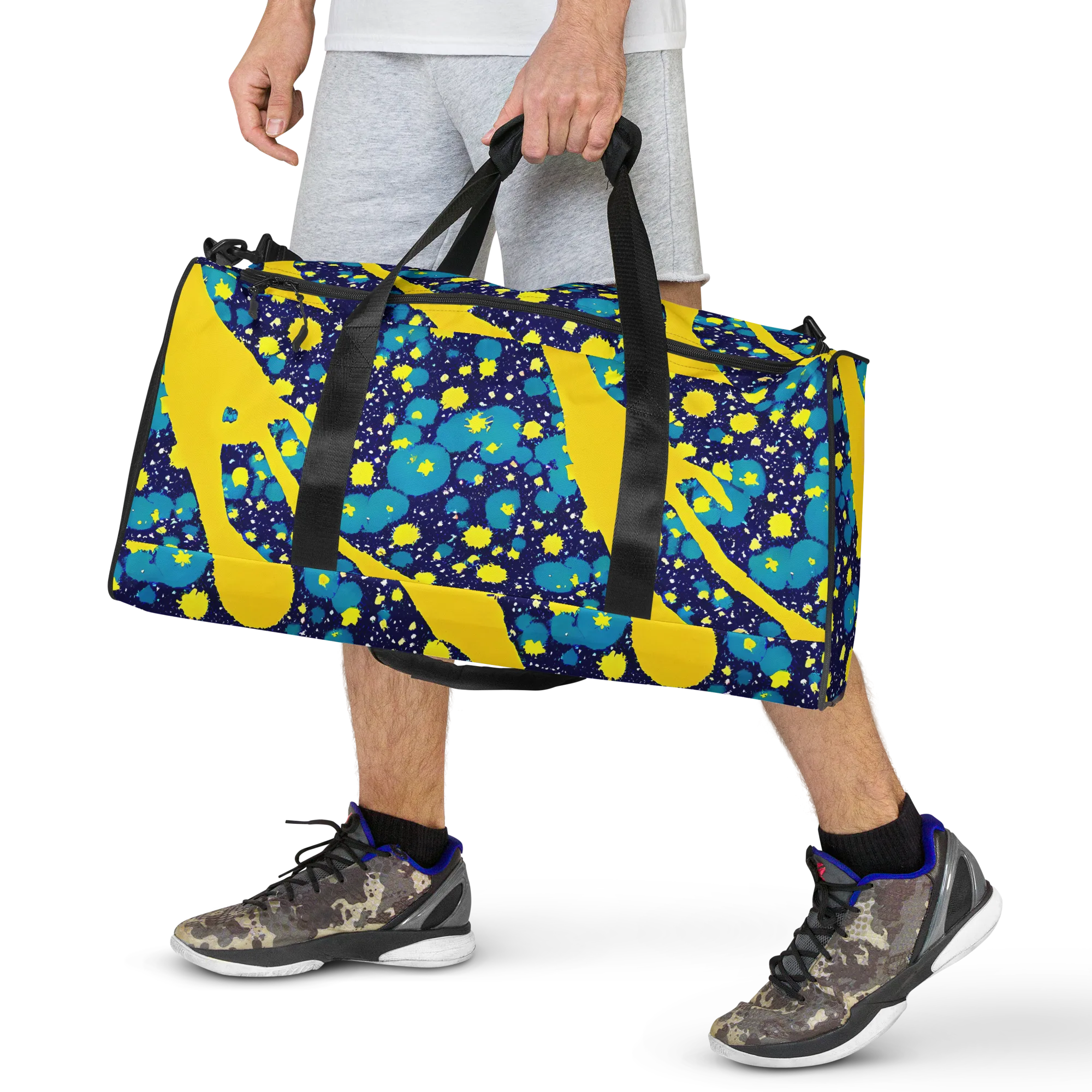 Starburst Splash on Duffle Bag — Front