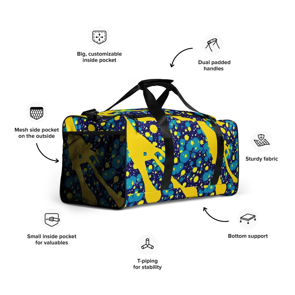 Starburst Splash on Duffle Bag — Right Front
