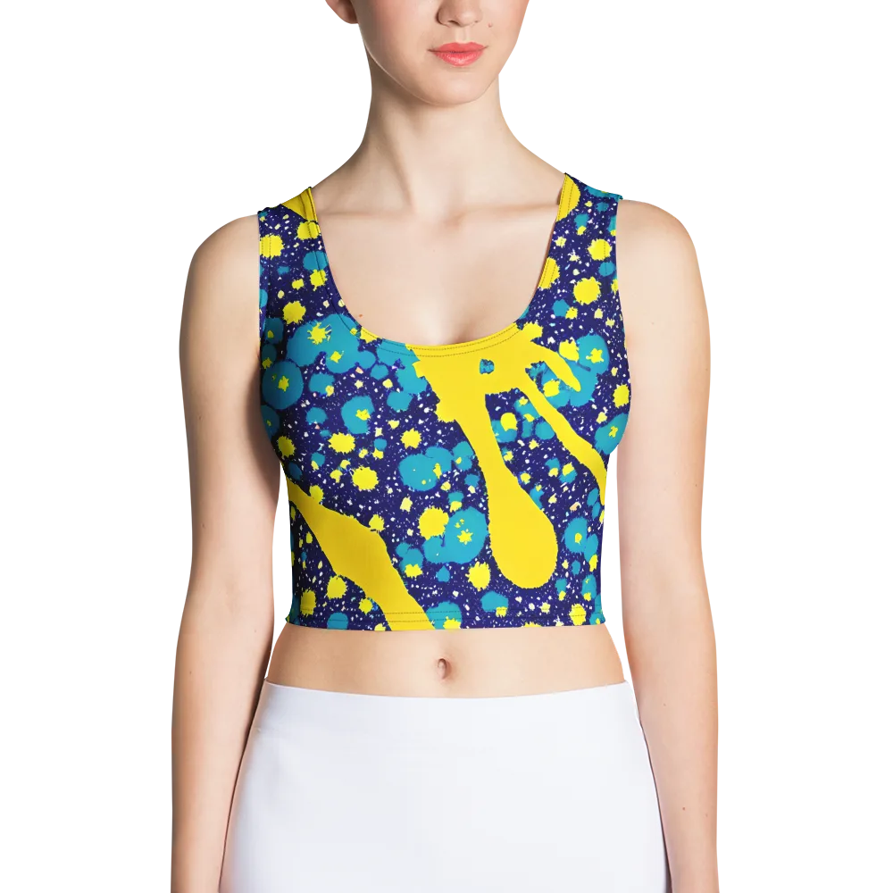 Starburst Splash on Crop Top — Front