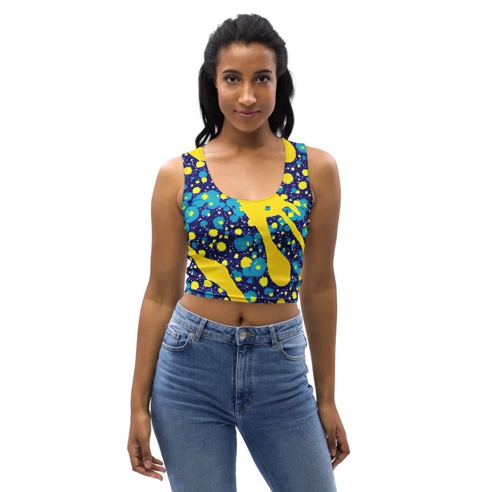 Starburst Splash on Crop Top — Front