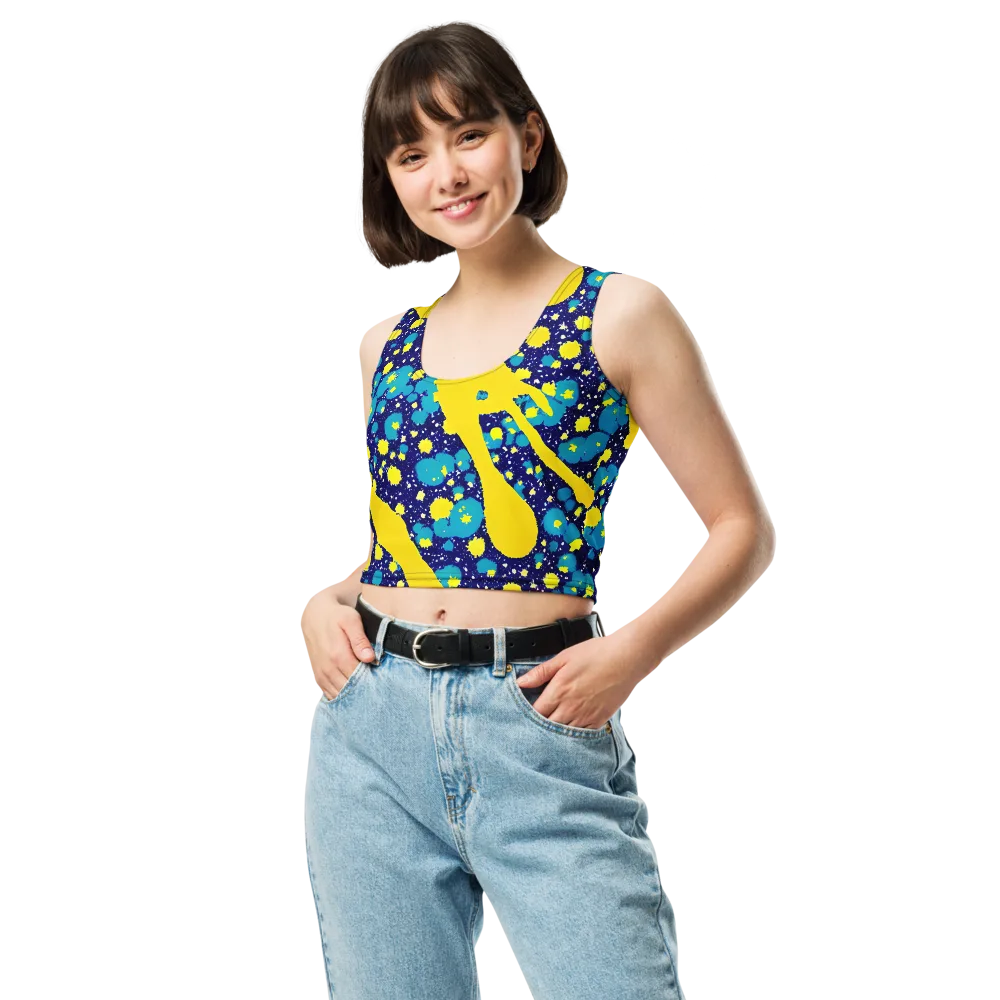 Starburst Splash on Crop Top — Front