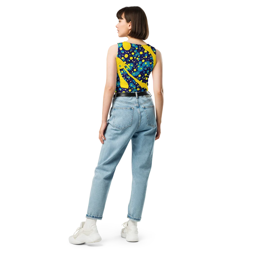 Starburst Splash on Crop Top — Back