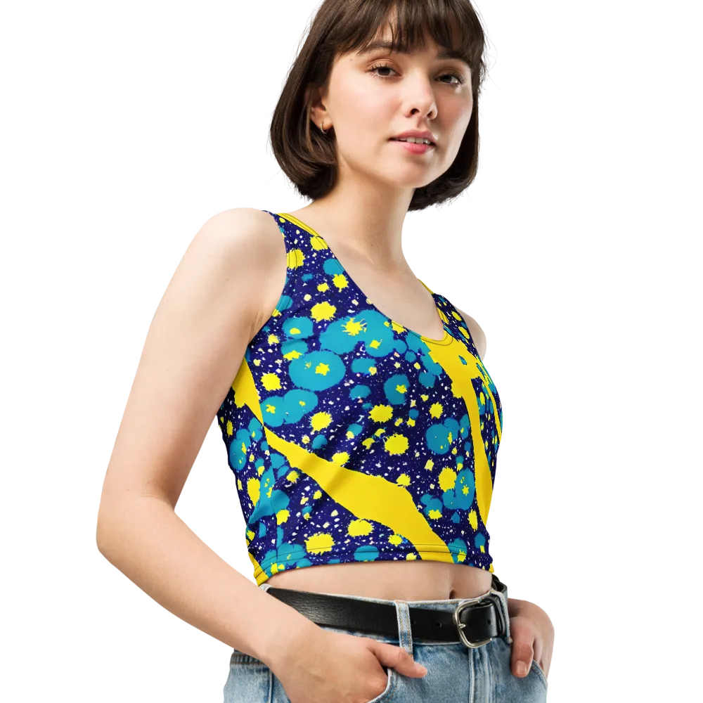 Starburst Splash on Crop Top — Right Front