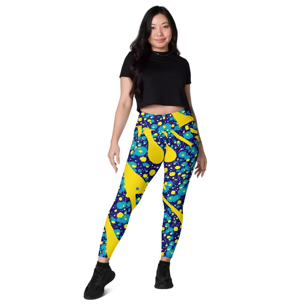 Starburst Splash on Leggings with Pockets — Front