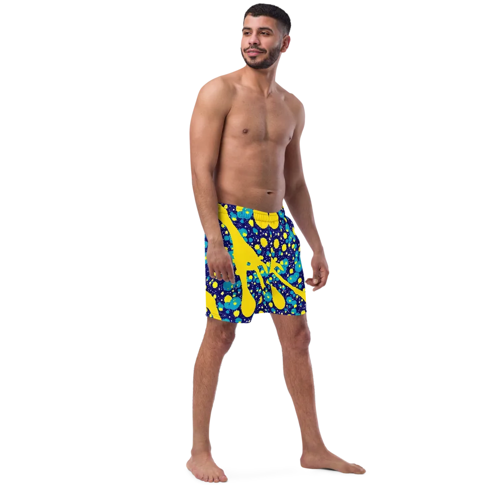 Starburst Splash on Swim Trunks — Right Front