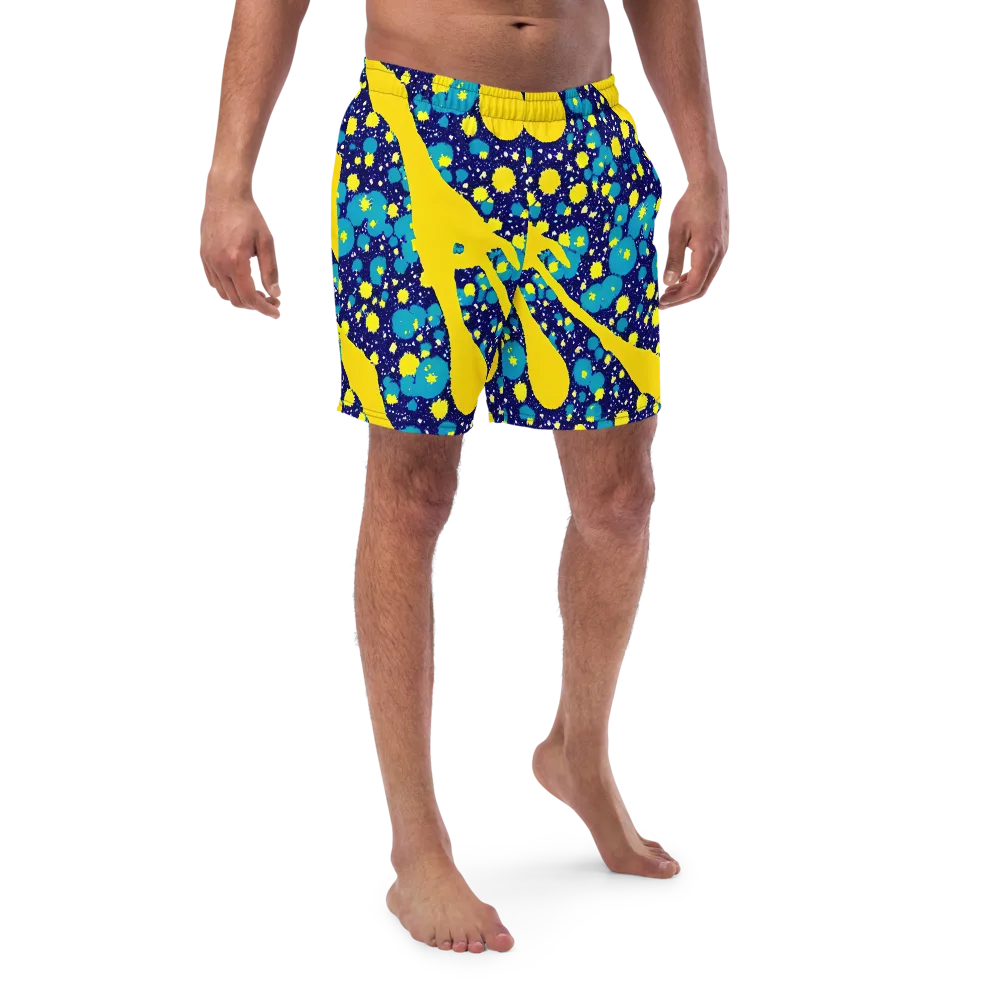 Starburst Splash on Swim Trunks — Front