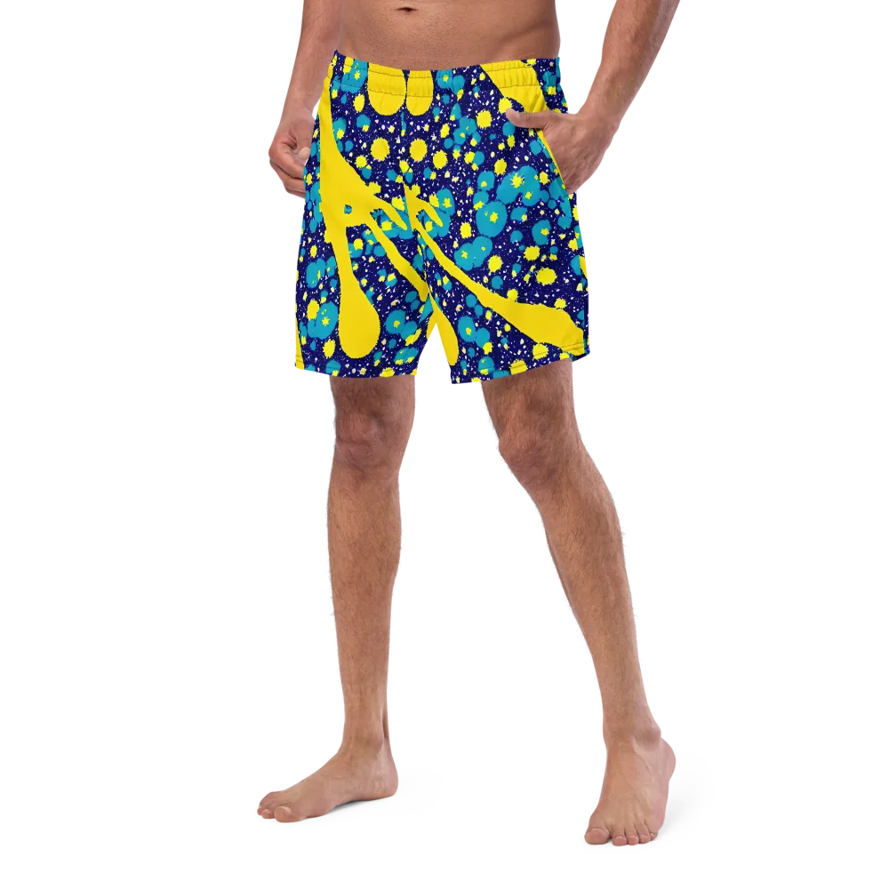 Starburst Splash on Swim Trunks — Left Front