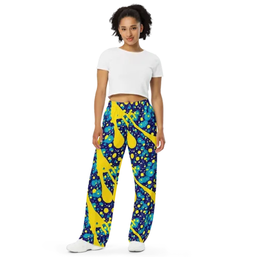 Starburst Splash on a Wide-Leg Pants