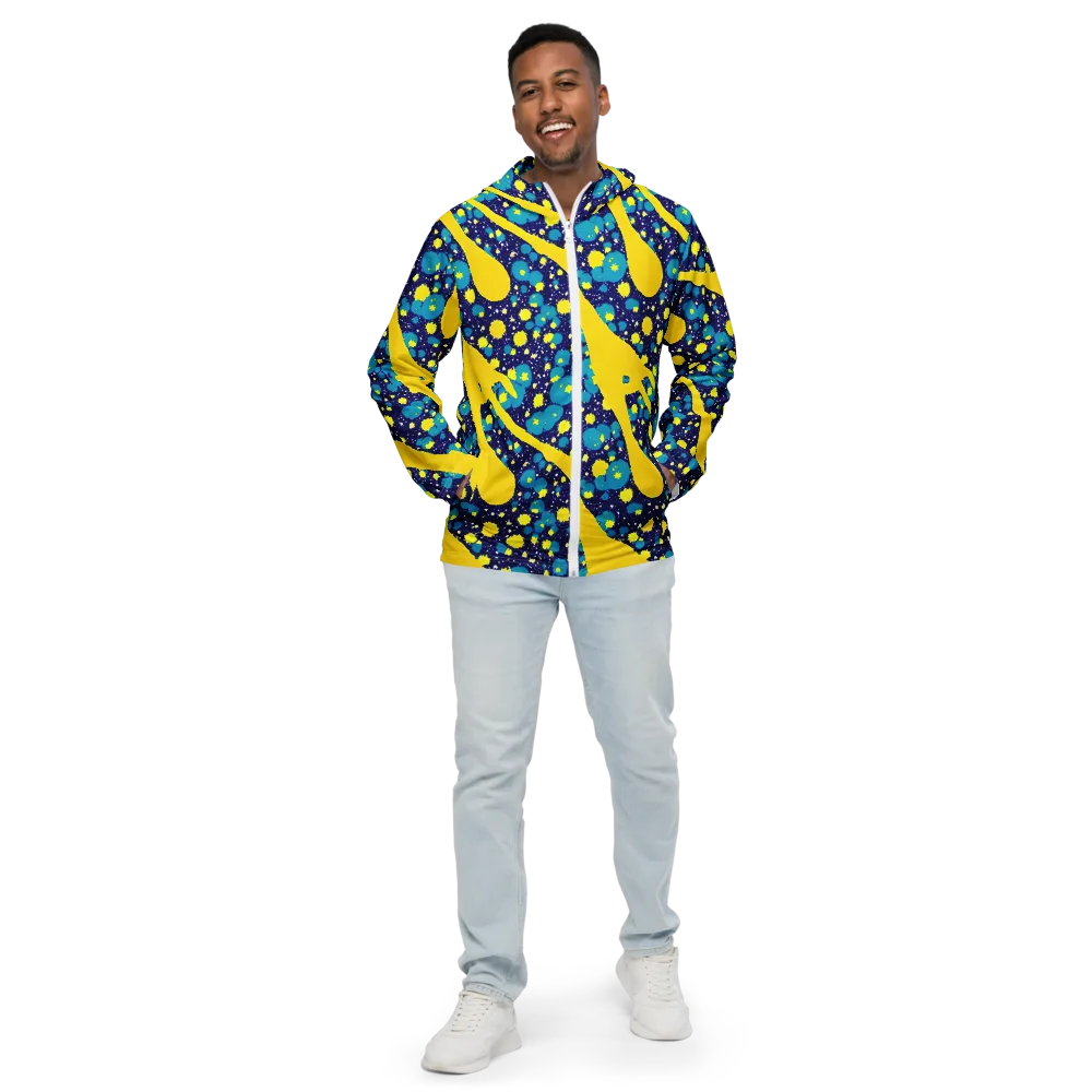 Starburst Splash on Men's Windbreaker — Front